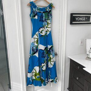 Marjorie Hamilton - 1970s Vintage Sleeveless Floral Dress